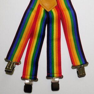 Nicholas Vintage Rainbow Suspenders